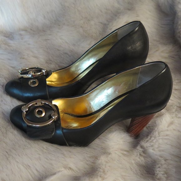 VIANNI COLLECTION LEATHER SHOES WITH BUCKLE DETAIL - Picture 3 of 12